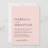 Invitation Wedding Simple Peach Blossom (Devant)