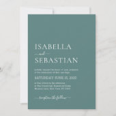 Invitation Wedding Simple Slate Green (Devant)