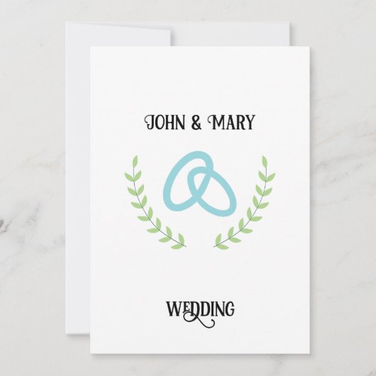 Invitation Wedding Tag  announcement  (Devant)