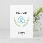 Invitation Wedding Tag  announcement  (Debout devant)