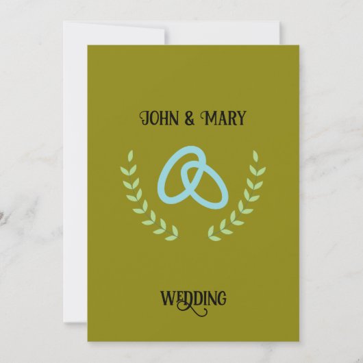 Invitation Wedding Tag  announcement  (Devant)