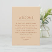 Invitation Wedding Weekend Schedule | Timeline Peach Sand (Debout devant)