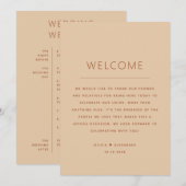 Invitation Wedding Weekend Schedule | Timeline Peach Sand (Devant / Derrière)