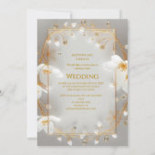 Invitation Wedding White Gold Modern Sophisticated Classy (Dos)