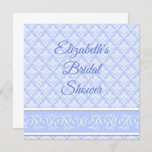 Invitation - Wedgewood Blue Damask