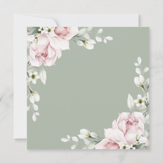 Invitation Wediing floral | Reporté | Modification des plans (Dos)