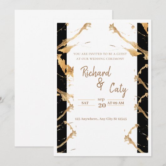 Invitation Weeding  (Devant / Derrière)