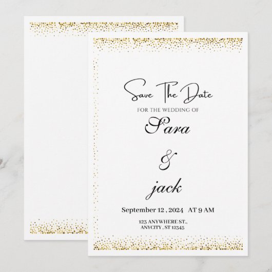 Invitation Weeding  (Devant / Derrière)