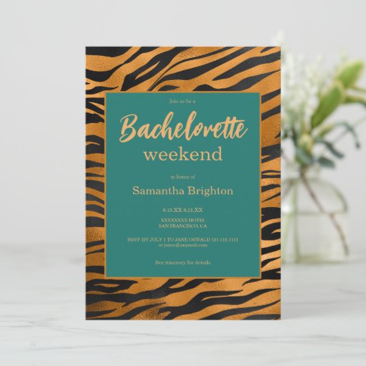 Invitation Week-end Abstrait moderne Bachelorette Week-end (Debout devant)