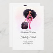 Invitation Week-end afro-américain de bachelorette (Devant / Derrière)