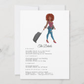 Invitation Week-end afro-américain de bachelorette (Dos)