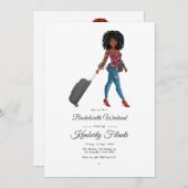 Invitation Week-end afro-américain de bachelorette (Devant / Derrière)