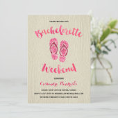 Invitation Week-end Bachelorette avec Parties scintillant ros (Debout devant)