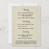 Invitation Week-end Bachelorette avec Parties scintillant ros (Dos)