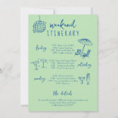 Invitation week-end bachelorte de la plage côtière de marg ré (Dos)