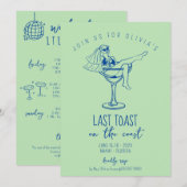 Invitation week-end bachelorte de la plage côtière de marg ré (Devant / Derrière)