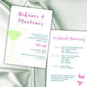 Invitation Week-End Bikinis Et Martinis Bachelorette