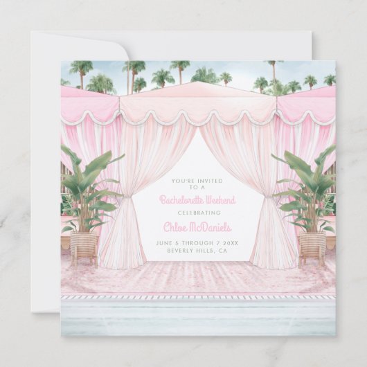 Invitation Week-end Cabana Rose + Itinéraire (Devant)