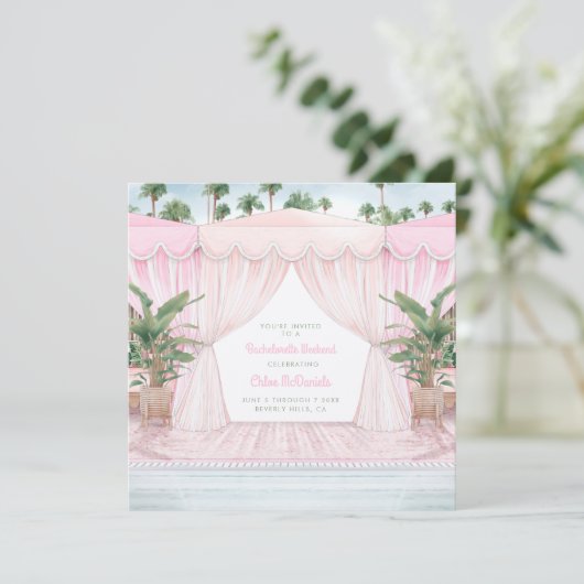 Invitation Week-end Cabana Rose + Itinéraire (Debout devant)