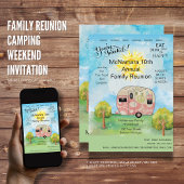 Invitation Week-end Camping Réunion Famille