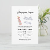 Invitation Week-end Champagne et Lingerie Bachelorette (Debout devant)