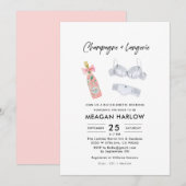 Invitation Week-end Champagne et Lingerie Bachelorette (Devant / Derrière)