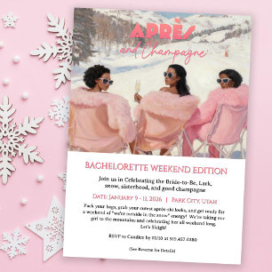 Invitation Week-end d'adieu Après & Champagne