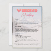 Invitation Week-end d'adieu Après & Champagne (Dos)