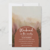 Invitation Week-end dans la forêt Fête des mariées Terracota (Devant)