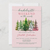 Invitation Week-End Dans Le Bois Bachelorette Party Dusty Ros (Devant)