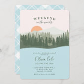 Invitation Week-end dans le Woods Bachelorette (Devant / Derrière)