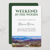 Invitation Week-end dans le Woods Bachelorette Party Invitati (Devant / Derrière)