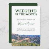 Invitation Week-end dans le Woods Bachelorette Party Invitati (Devant / Derrière)