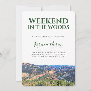 Invitation Week-end dans le Woods Bachelorette Party Invitati