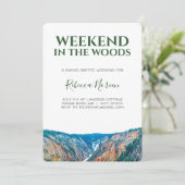 Invitation Week-end dans le Woods Bachelorette Party Invitati (Debout devant)