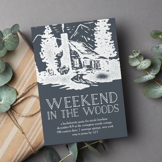 Invitation Week-end dans le Woods Bachelorette Party Invitati
