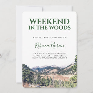 Invitation Week-end dans le Woods Bachelorette Party Invitati