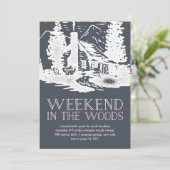 Invitation Week-end dans le Woods Bachelorette Party Invitati (Debout devant)