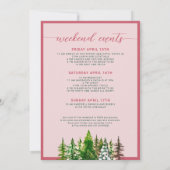 Invitation Week-End Dans Les Bois Dusty Rose Bachelorette Par (Dos)