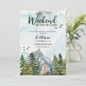 Invitation Week-end dans les bois, week-end de célibataire  (Debout devant)