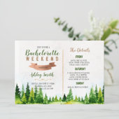 Invitation Week-end dans l'invitation à la bachelorette en bo (Debout devant)