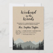 Invitation Week-end dans l'invitation de Woods (Devant)