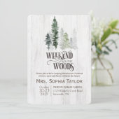 Invitation Week-end dans l'invitation de Woods (Debout devant)