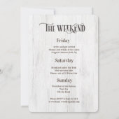 Invitation Week-end dans l'invitation de Woods (Dos)