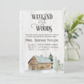 Invitation Week-end dans l'invitation de Woods (Debout devant)