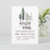 Invitation Week-end dans l'invitation de Woods (Debout devant)