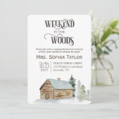 Invitation Week-end dans l'invitation de Woods (Debout devant)