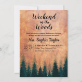 Invitation Week-end dans l'invitation de Woods (Devant)