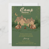 Invitation Week-end d'aventure de célibataire en camping (Devant)