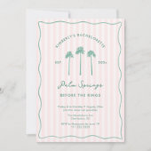 Invitation Week-end de Bachelorette à Palm Springs Rose et Ve (Devant)